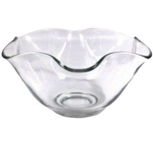 Glass Wavy Salad Mixing Bowl